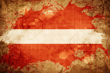 Grunge vintage Latvia flag