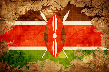 Grunge vintage Kenya flag