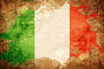Grunge vintage Italy flag