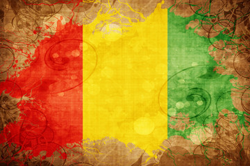 Grunge vintage Guinea flag