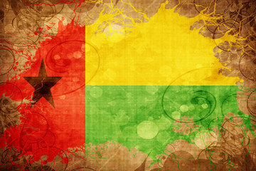 Grunge vintage Guinea bissau flag