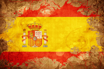 Grunge vintage Spanish flag