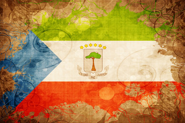 Grunge vintage Equatorial guinea flag