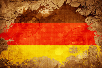 Grunge vintage German flag