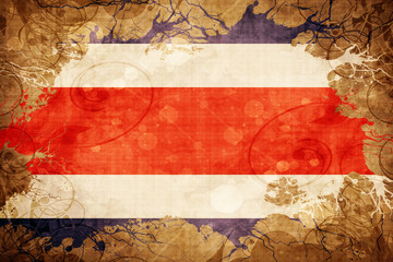 Grunge vintage Costa Rica flag