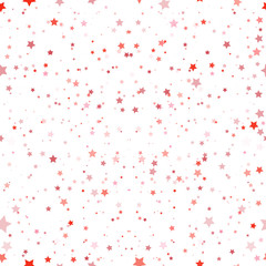 Seamless pattern with red stars