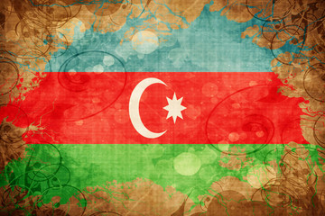 Grunge vintage Azerbaijan flag