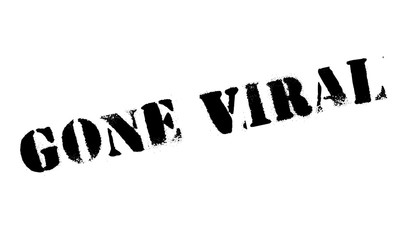 Gone Viral rubber stamp. Grunge design with dust scratches. Effects can be easily removed for a clean, crisp look. Color is easily changed.