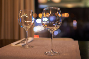 glasses on the table 