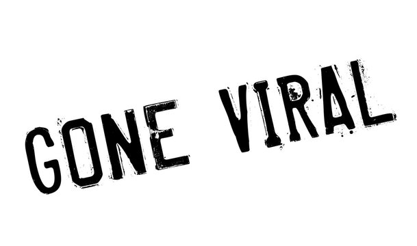 Gone Viral rubber stamp. Grunge design with dust scratches. Effects can be easily removed for a clean, crisp look. Color is easily changed.