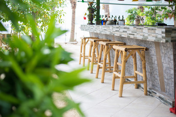 Bamboo chairs, Bar