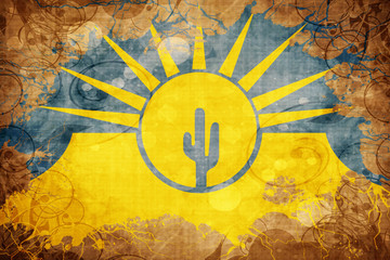 Fototapeta na wymiar Vintage Mesa Arizona flag