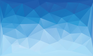 Polygonal blue background.