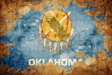 Naklejka premium Vintage oklahoma flag