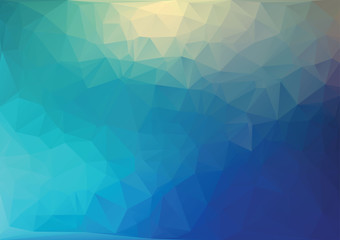 Polygonal blue yellow background