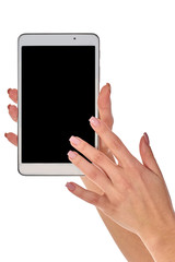 Hand Holding a Tablet