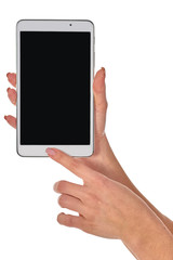 Hand Holding a Tablet