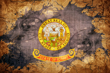 Fototapeta premium Vintage idaho flag