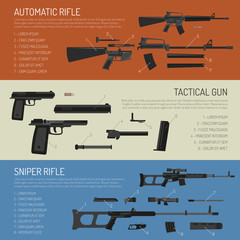 Weapons And Guns Horizontal Banners