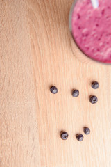 Blueberry smoothie with fresh berries
