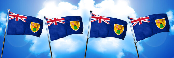 Turks and caicos islands flag, 3D rendering
