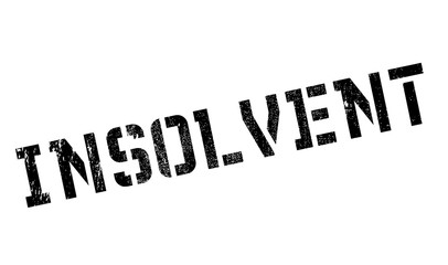 Insolvent rubber stamp. Grunge design with dust scratches. Effects can be easily removed for a clean, crisp look. Color is easily changed.