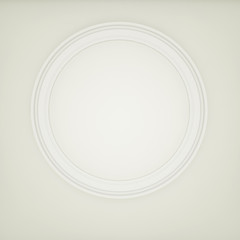 blank frame on a white background. Mockup 3d render