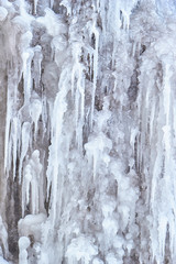 Frozen ice waterfall 