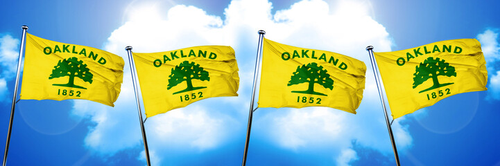 Oakland flag, 3D rendering