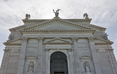 Fototapeta na wymiar Church del Santissimo Redentore facade in Venice, Italy.