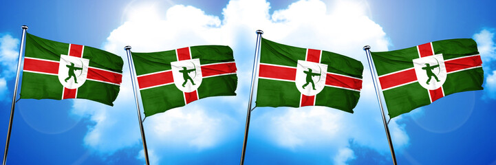 Nottinghamshire flag, 3D rendering