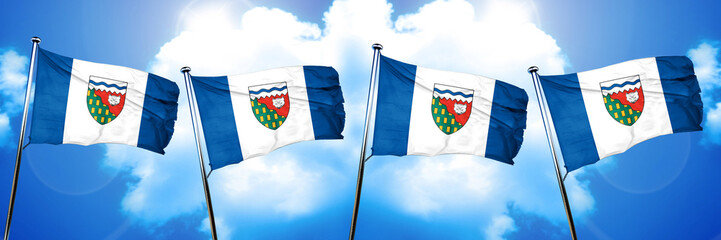 Northwest territories flag, 3D rendering