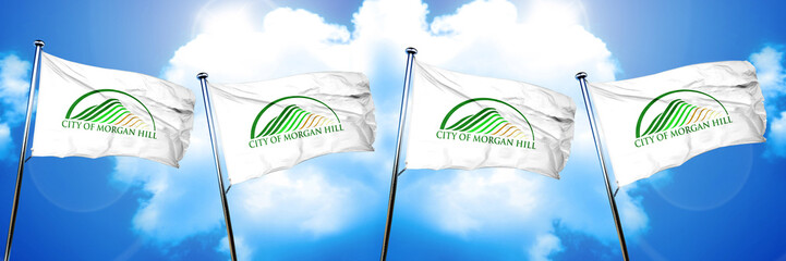 Morgan hill flag, 3D rendering