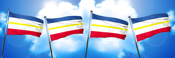 Mecklenburg vorpommern flag, 3D rendering