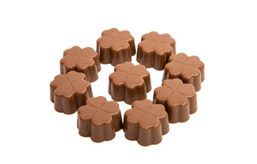 chocolate candies isolated