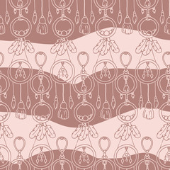 Boho style textile. Boho-chic vector. Bohemianism wallpaper vector.