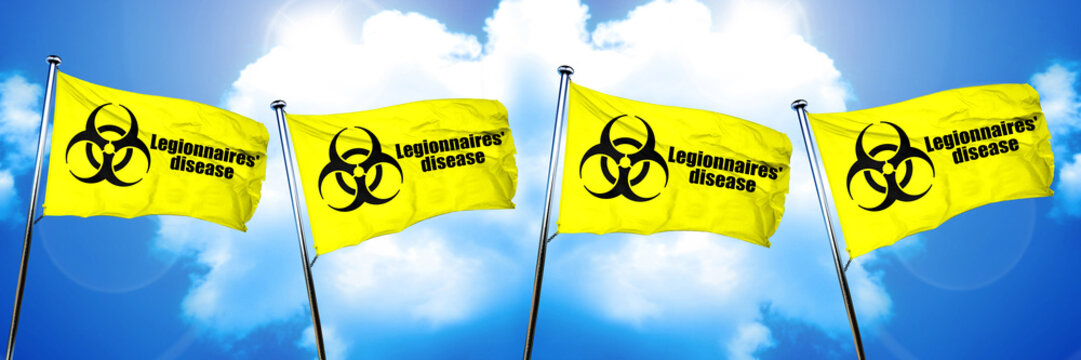 Legionnaires Disease Flag, 3D Rendering