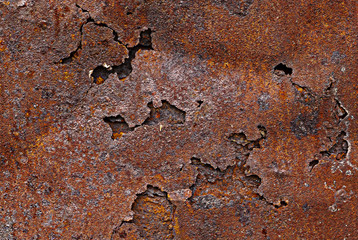 The metal sheet covered with corrosion - 134947000