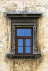 Fototapeta na wymiar Old window and old wall