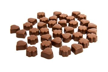 chocolate candies isolated