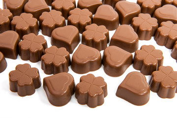 chocolate candies isolated