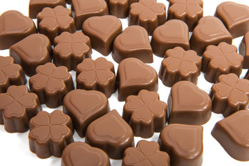 chocolate candies isolated