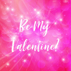 Happy Valentines Day Hand Drawing Vector Lettering