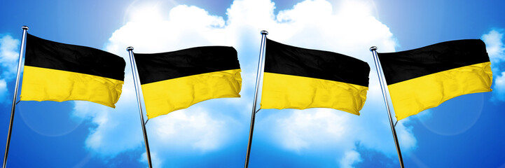 Baden Wurttemberg flag, 3D rendering
