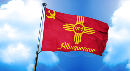 Fototapeta na wymiar Albuquerque flag, 3D rendering