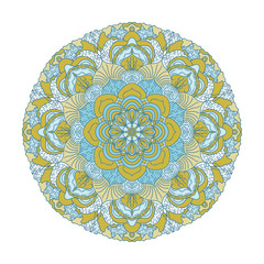 Flower Mandalas. Vintage decorative elements
