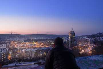 Stuttgart vor dem Sonnenaufgang