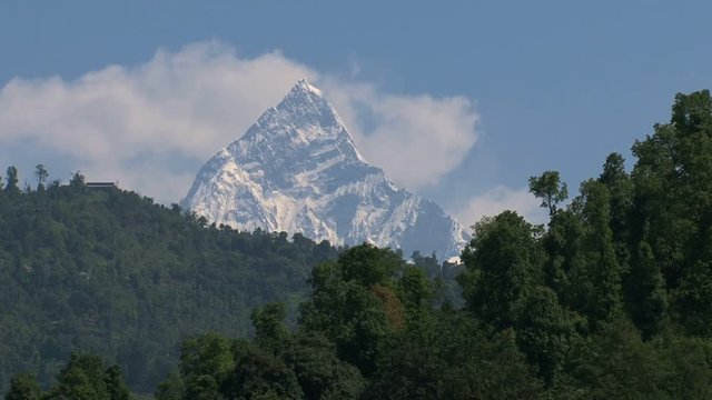 Time lapse of Mount fishtail in Pokhara