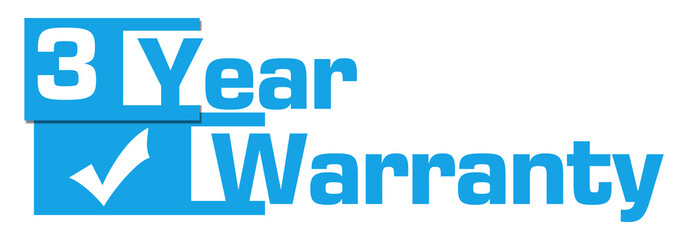 Warranty 3 Year Blue Abstract Stripes 