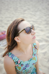 Young woman on a beach